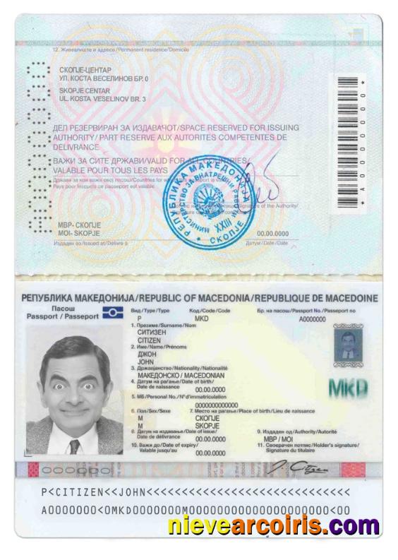 Macedonia passport